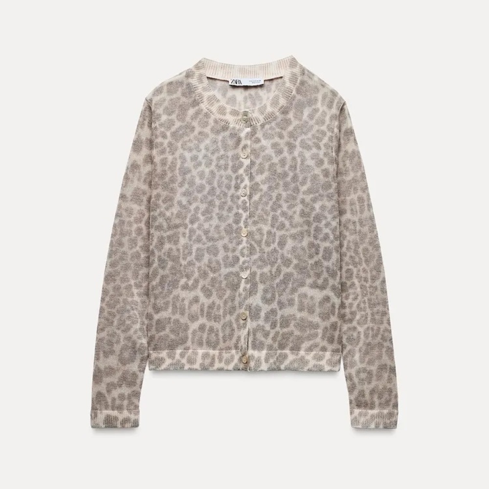 Zara leopard cardigan